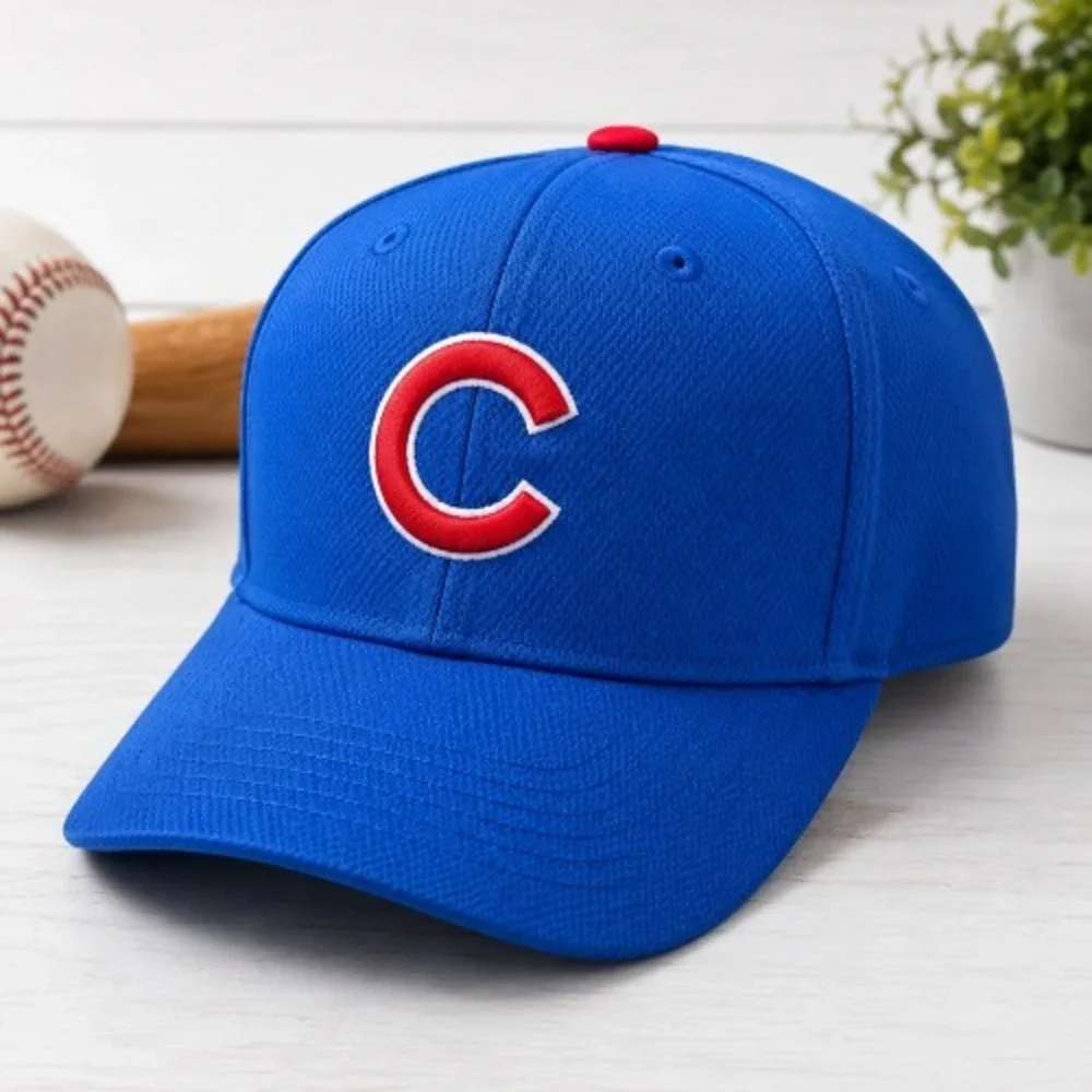 Chicago Cubs Youth Adjustable Strapback Cap – Blue – Embroidered Logo – Cotton T